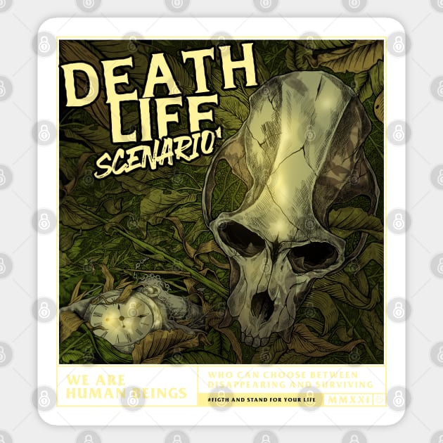 Death Life Scenario Sticker by Papras.Art